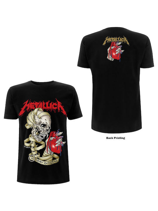 T-shirt Metallica Heart σε Μαύρο χρώμα