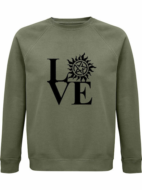 Supernatural Love Sweatshirt Khaki