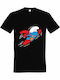 Papa Smurf Superman T-shirt Superman Schwarz Baumwolle