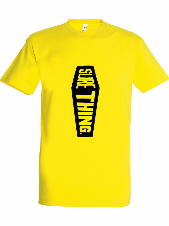 Life T-shirt Yellow Cotton