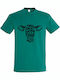 Never T-shirt Green Cotton