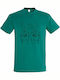 Peace T-shirt Green Cotton