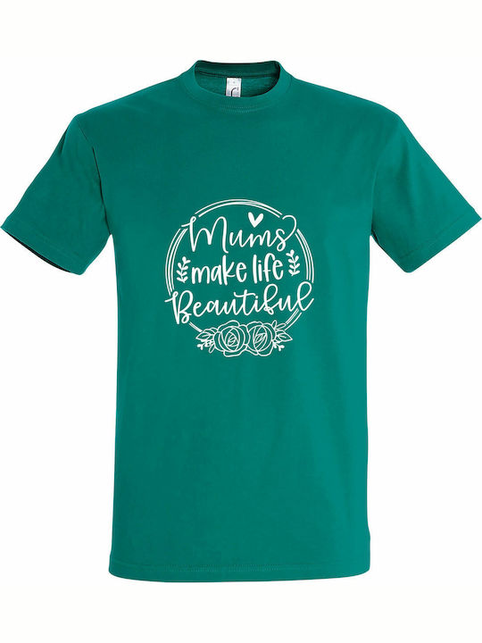 Life T-shirt Green Cotton