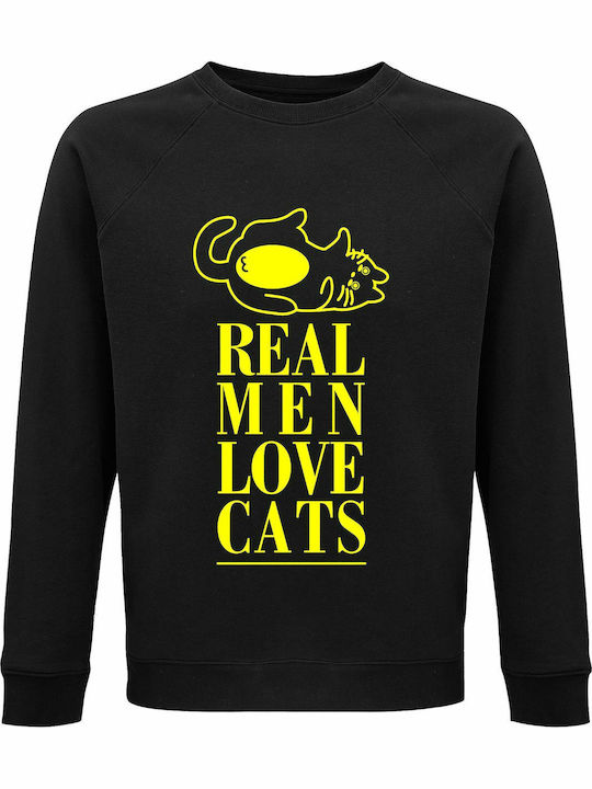 Men Love Sweatshirt Schwarz