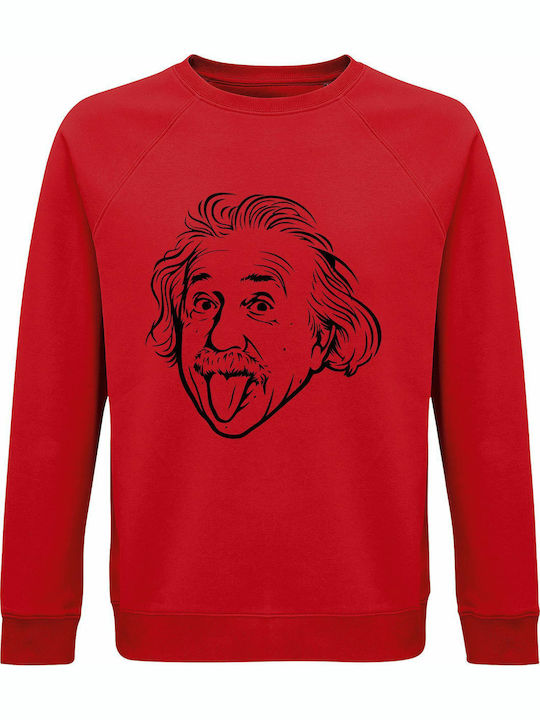 Einstein Tongue Sweatshirt Red