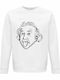 Einstein Tongue Sweatshirt White