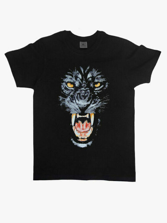T-shirt Panther σε Μαύρο χρώμα