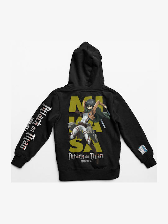 T-shirt Studio Attack on Titan Bedruckter Kapuzenpulli Schwarz