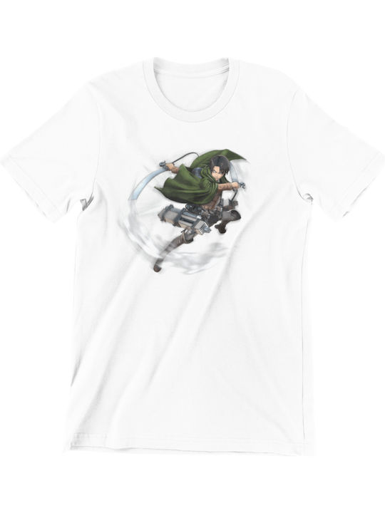 T-shirt Attack on Titan σε Λευκό χρώμα