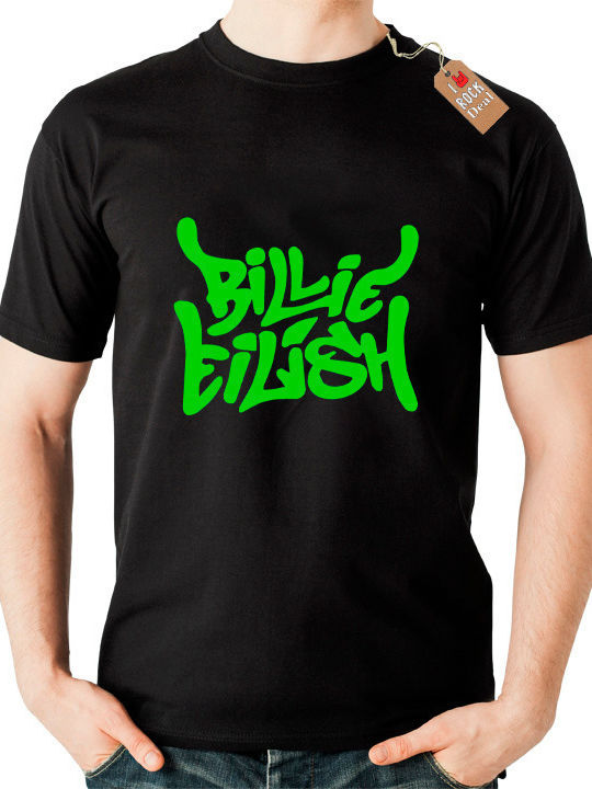 Rock Deal Billie Eilish T-shirt Μαύρο Βαμβακερό