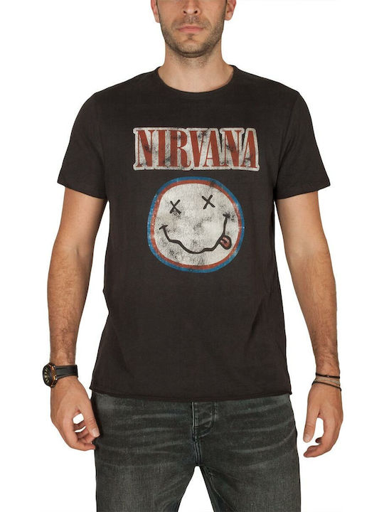 Amplified T-shirt Nirvana σε Μαύρο χρώμα