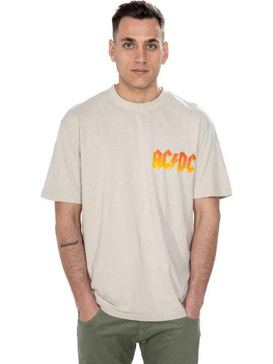 Only & Sons Tricou AC/DC Bej Bumbac