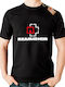 Rock Deal Rammstein T-shirt Μαύρο Βαμβακερό