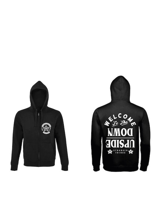 kirikoko Stranger Things, Welcome To The Upside Down Jacke mit Kapuze Fremde Dinge Schwarz kirikoko Stranger Things, Welcome To The Upside Down Jacke mit Kapuze Fremde Dinge Schwarz