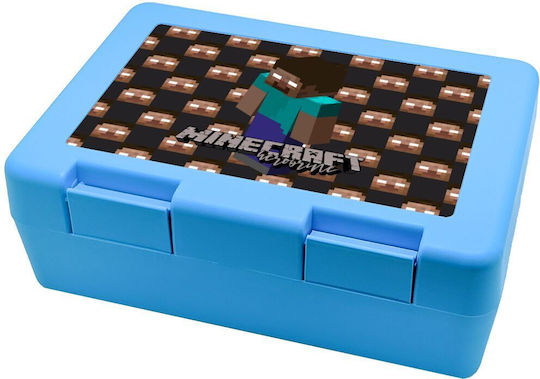 Koupakoupa Plastic Kids' Food Container Minecraft Light Blue x x 6.5cm