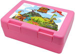 Kids Lunch Plastic Box Pink L18.5xW12.8xH6.5cm