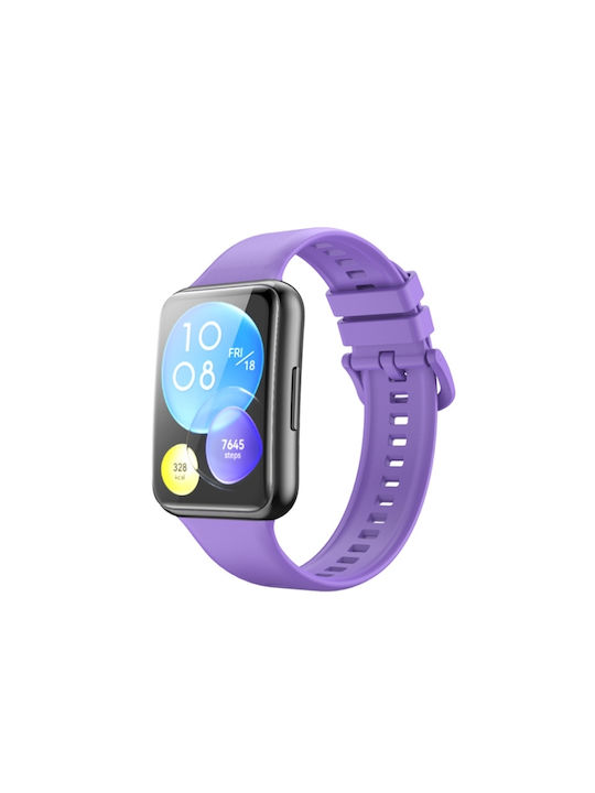 Solid Color Каишка Силикон Лилав (Huawei Watch Fit 2 - Хуавей Уотч Фит 2) EDA003144201J