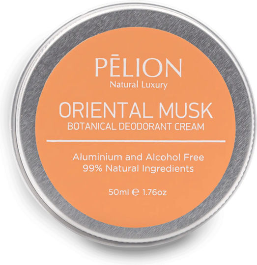 P For Pelion Oriental Musk Deodorant 24h sub formă de cremă Fără aluminiu 50ml