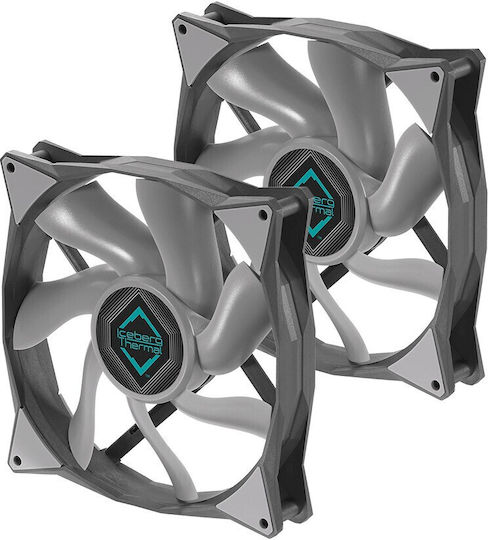 Iceberg Thermal IceGALE Xtra 140mm 4-Pin PWM Case Fan Gray 2-pack
