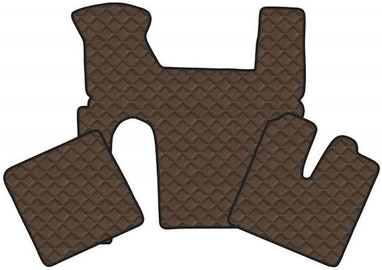 Set of Front and Rear Mats Universal 3pcs MAN TGX 2020+ Brown