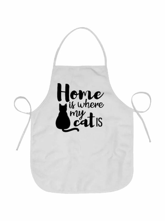 Koupakoupa cat Apron White 75x63cm