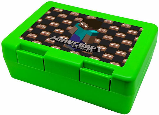Koupakoupa Plastik Kinder Lebensmittelbehälter Minecraft Grün 18.5 x 12.8 x 6.5cm