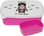 Kids Lunch Plastic Box Pink L18xW13xH6cm