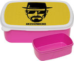 Kids Lunch Plastic Box Pink L18xW13xH6cm