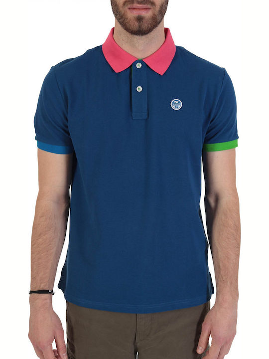 Polo Kurzarmbluse Blau