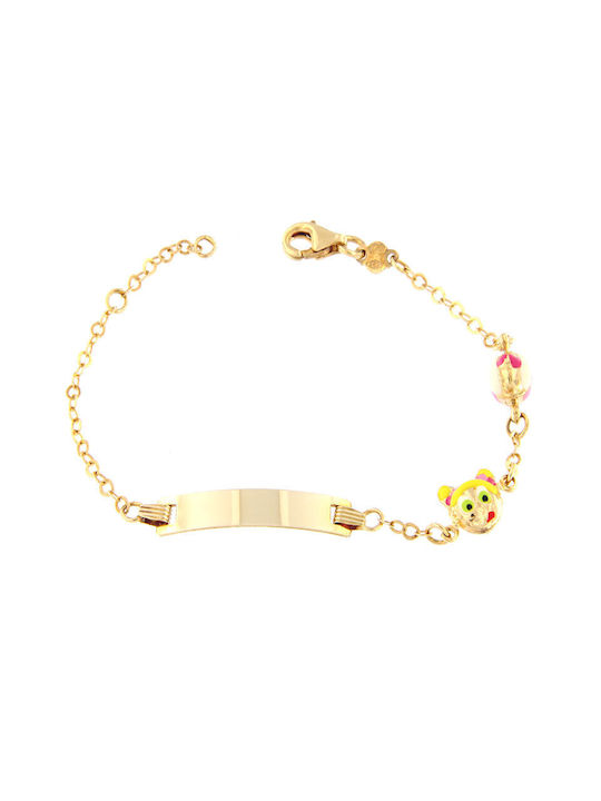 Ios Kids Bracelet ID from Gold 14K with Figure