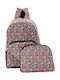 Eco Chic Black Ditsy Kids Bag Backpack Multicolour / Multicolour / Multicolour / Multicolour / Multicolour