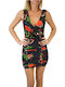 Tubino Poppy Stellar Po Summer Mini Evening Dress Black