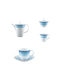 Ionia Apeiron Tea Set with Cup Porcelain Blue 9pcs