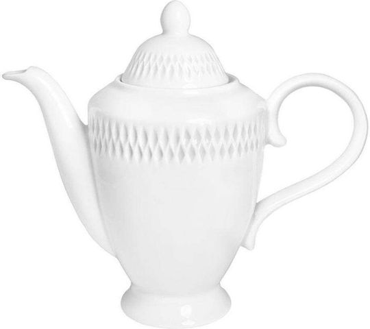 Oriana Ferelli Τσαγιέρα Πορσελάνης Λευκή 1210ml
