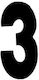 Sign with Number in Black Color 5cm 6308010000033