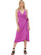 Namaste Summer Midi Dress Wrap Fuchsia