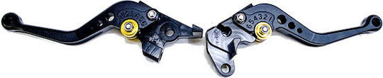 Set Brems-/Kupplungshebel für Motorräder Einstellbar für Yamaha TDM 900 Schwarz