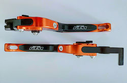 Set of Motorcycle Brake/Clutch Levers Flexible Adjustable for KTM 790 Duke Orange D790KF Set of Motorcycle Brake/Clutch Levers Flexible Adjustable for KTM 790 Duke Orange D790KF