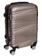 Keskor Cabin Hard Pink Gold Suitcase With 4 Wheels Height 56cm