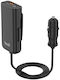 Budi Qc 3.0 Schwarzer 050649 Handy-Autoladegerät 105W 3A Schnellladen mit Anschlüssen: 1xUSB-A 1xType-C Eingebettetes Kabel Schwarz Farbe