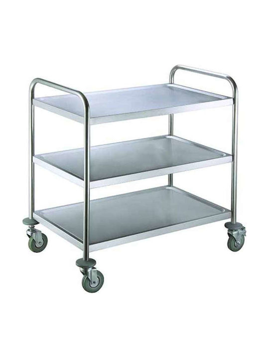 Homestyle Kitchen Trolley Silver 86x54x94cm