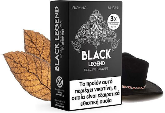 Alter eGo Έτοιμο Υγρό Αναπλήρωσης Jeronimo Black Legend με Καπνική Γεύση 16mg 10ml 3τμχ