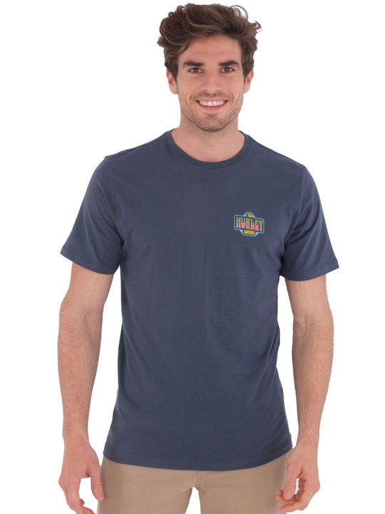 Hurley T-shirt Bărbătesc cu Mânecă Scurtă Albastru marin