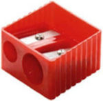 Maped Plastic Double Pencil Sharpener Red