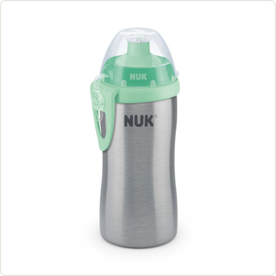 Nuk Active Cup Educational Sippy Cup Metal Green for 12m+m+ 215ml