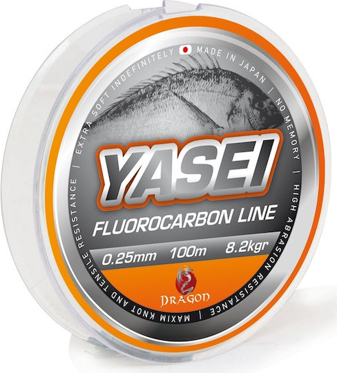 Dragon Πετονιά Ψαρέματος Fluorocarbon 100m / 0.18mm