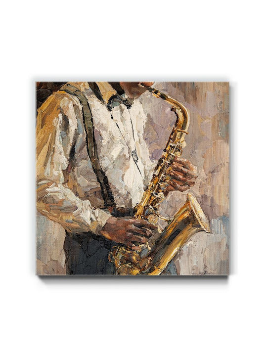 Walls Jazz musician Painting on Canvas 30x30cm