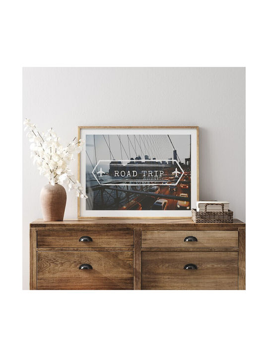 Walls Road Trip Frame Wooden 70x50cm