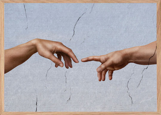 Walls Η Δημιουργία Του Αδάμ Κάδρο σε Καμβά 70x50cm
