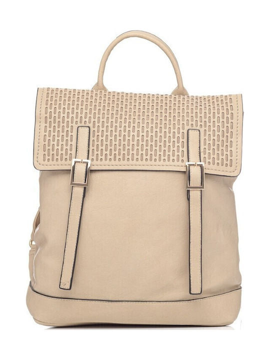 Women's Backpack Shoulder Bag Beige